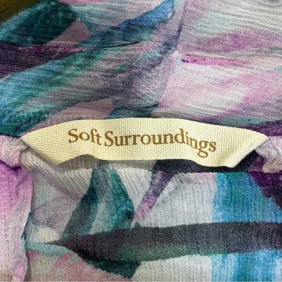 Soft Surroundings Purple Floral Cardigan - Picture 3 of 5